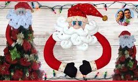 Realizar un papá noel, para decorar en la navidad.